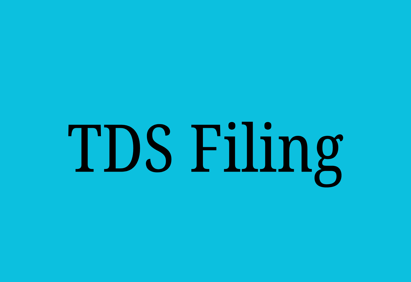 TDS Filing